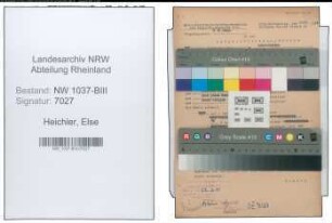 Entnazifizierung Else Heichler , geb. 04.06.1894 ()