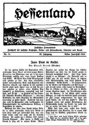 Nr.11, Erstes Juni-Heft 1912