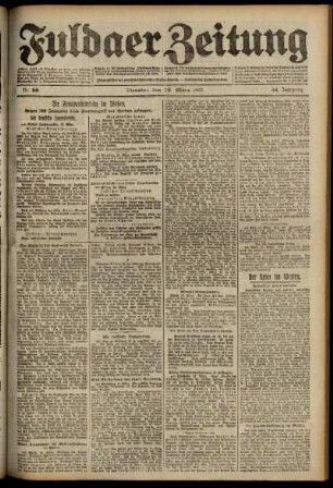 Ausgabe vom Dienstag, den 20. März 1917.