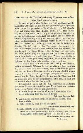 Ueber die mit der Bockkäfer-Gattung Xylosteus verwandten zum Theil neuen Genera.