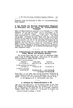 Der Verein der Freunde Herbartischer Pädagogik in Thüringen und der Verein für wissenschaftliche Pädagogik
