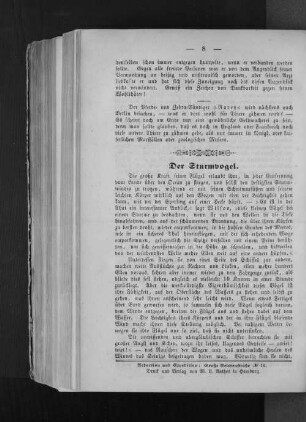 Der Sturmvogel.