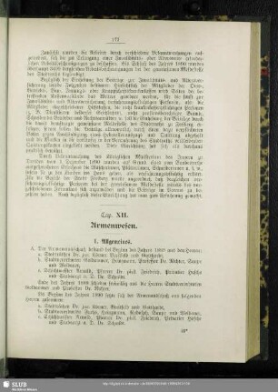 Cap. XII. Armenwesen