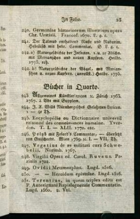 23-41, Bücher in Quarto.