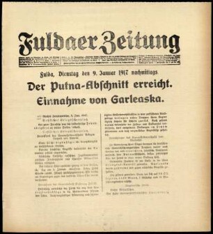 Ausgabe vom Dienstag, den 09. Januar 1917.