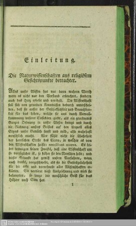 Die Naturwissenschaften aus religiösem Gesichtspunkte betrachtet