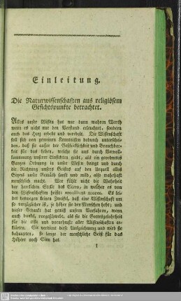 Die Naturwissenschaften aus religiösem Gesichtspunkte betrachtet