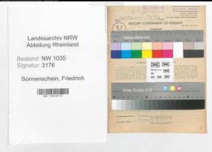 Entnazifizierung Friedrich Sonnenschein , geb. 28.09.1913 (Angestellter)