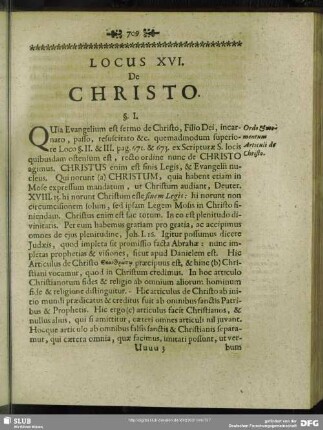 Locus XVI. De Christo