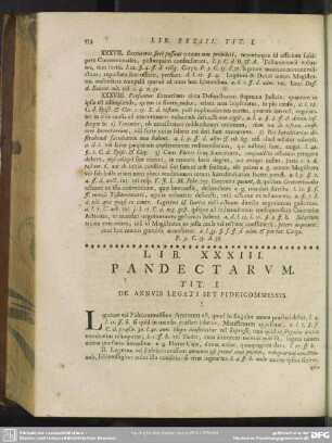 Lib. XXXIII. Pandectarum