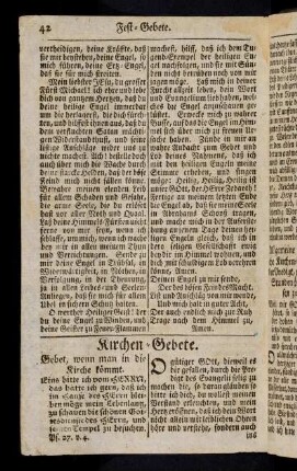 42-49, Kirchen-Gebete