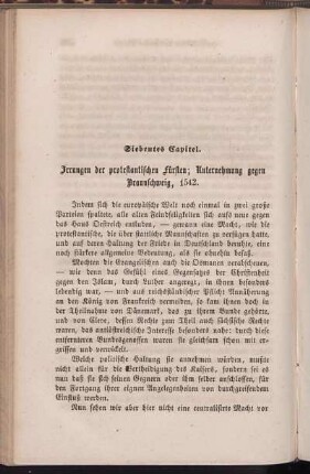 Siebentes Capitel. Irrungen der protestantischen Fürsten: Unternehmung gegen Braunschweig, 1542.