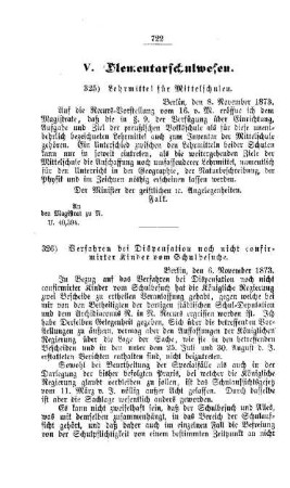 Lehrmittel für Mittelschulen : [V. Elementarschulwesen]