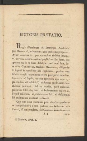 Editoris Praefatio