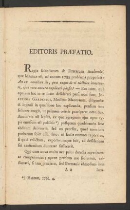 Editoris Praefatio