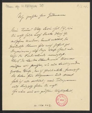Brief an Emil Gutmann, 11.06.1907