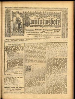 Erste Ausgabe vom Sonntag, den 23. September 1906.