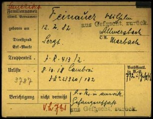 Feinauer, Wilhelm - Felger, Karl