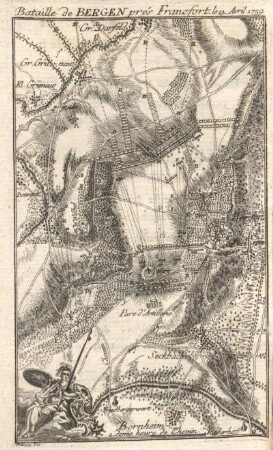 Bataille de Bergen prés Francfort le 13. Avril 1759.