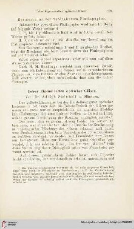 2: Ueber Eigenschaften optischer Gläser