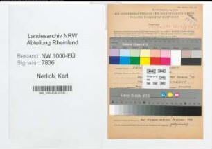 Entnazifizierung Karl Nerlich, geb. 11.02.1898 (Krim.Sekretaer)
