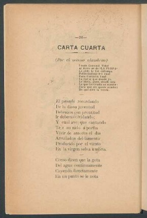 Carta cuarta
