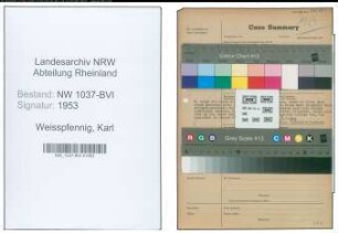 Entnazifizierung Karl Weisspfennig , geb. 29.04.1885 (Versich.Vertreter)