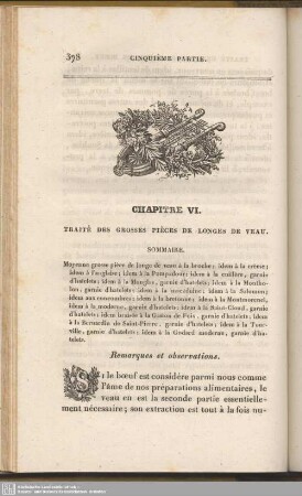 Chapitre VI. Traité des grosses pièces de longes de veau
