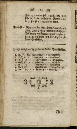 Einige nothwendig zu bemerkende Druckfehler.