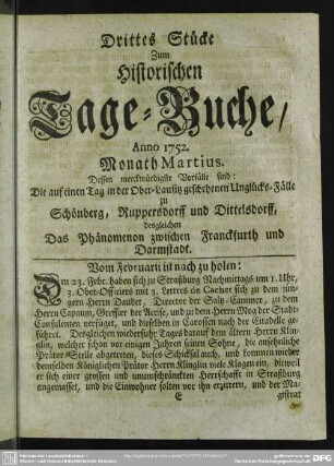Drittes Stücke. Monath Martius