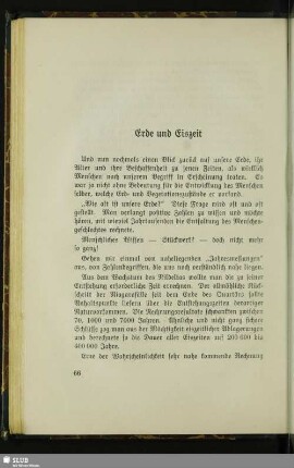 Erde und Eiszeit