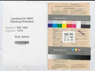 Entnazifizierung Aenne Soot, geb. 07.01.1902 (Stenotypistin)