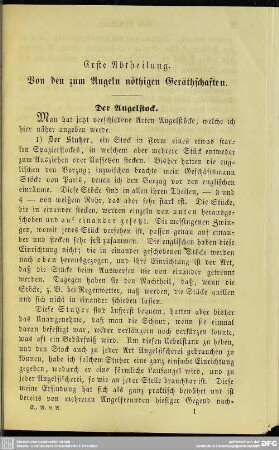 Erste Abtheilung. Von den zum Angeln nöthigen Geräthschaften