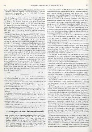 679 [Rezension] Cyrillus Hierosolymitanus, Catéchèses mystagogiques