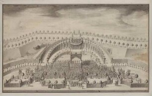 Eröffnungsserenade der Planetenfeste 1719 im Garten des Holländischen Palais in Dresden