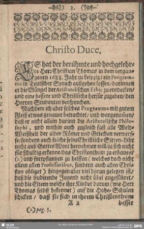 Christo Duce