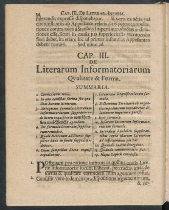 Caput III. De Literarum Informatoriarum Qualitate & Forma.