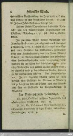 Zur Naturgeschichte Nürnbergs