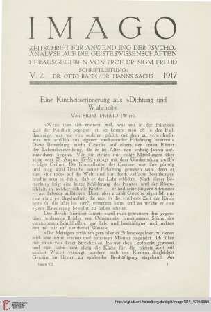 5: Eine Kindheitserinnerung aus "Dichtung und Wahrheit"