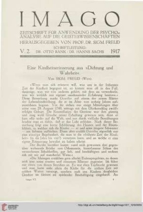 5: Eine Kindheitserinnerung aus "Dichtung und Wahrheit"