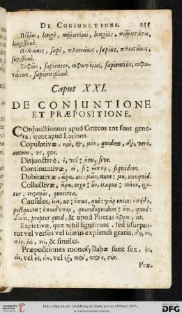 Caput XXI: De Conjunctione & Praepositione