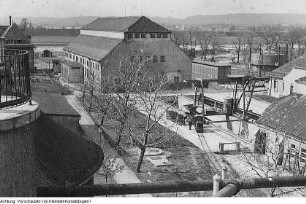 Dresden, Kaditz. Kläranlage Kaditz, Mai 1956