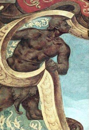 Allegorische Frauengestalten und Wappentiere des Erzbischofs Markus Sittikus von Hohenems