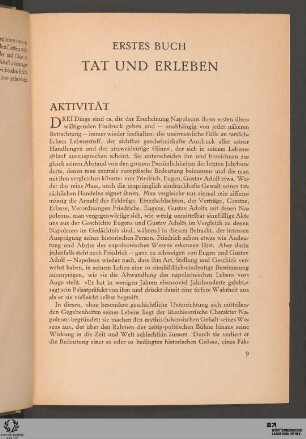 Erstes Buch: Tat und Erleben