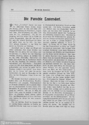 Die Parochie Leutersdorf