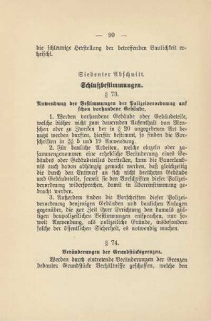 Siebenter Abschnitt. Schlußbestimmungen