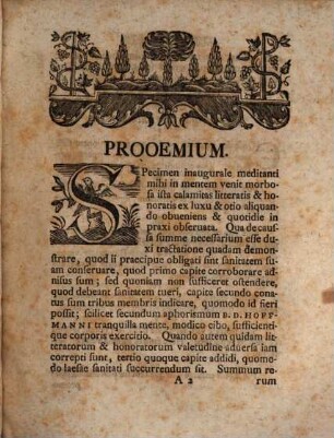 Dissertatio Inauguralis Philosophico-Medica, De Litteratorum Et Honoratorum Sanitate Tuenda Et Restituenda