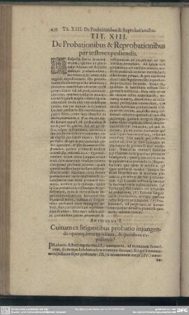 Tit. XIII. De Probationibus & Reprobationibus per testes expediendis