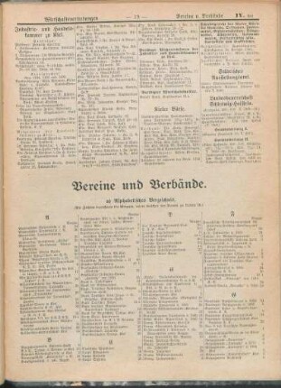 Vereine und Verbände.