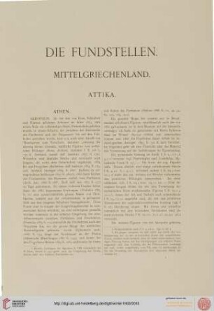Die Fundstellen: Mittelgriechenland